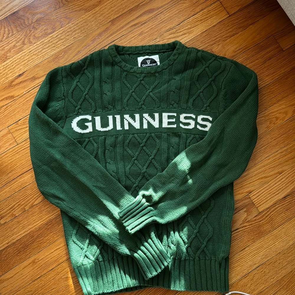 GREEN XXL GUINNESS CABLE KNIT